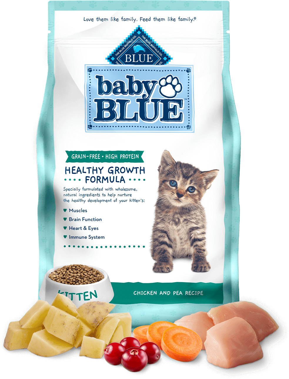 BLUE Buffalo Baby High-Protein, Grain-Free Chicken And Pea Recipe - Kitten (Dry)